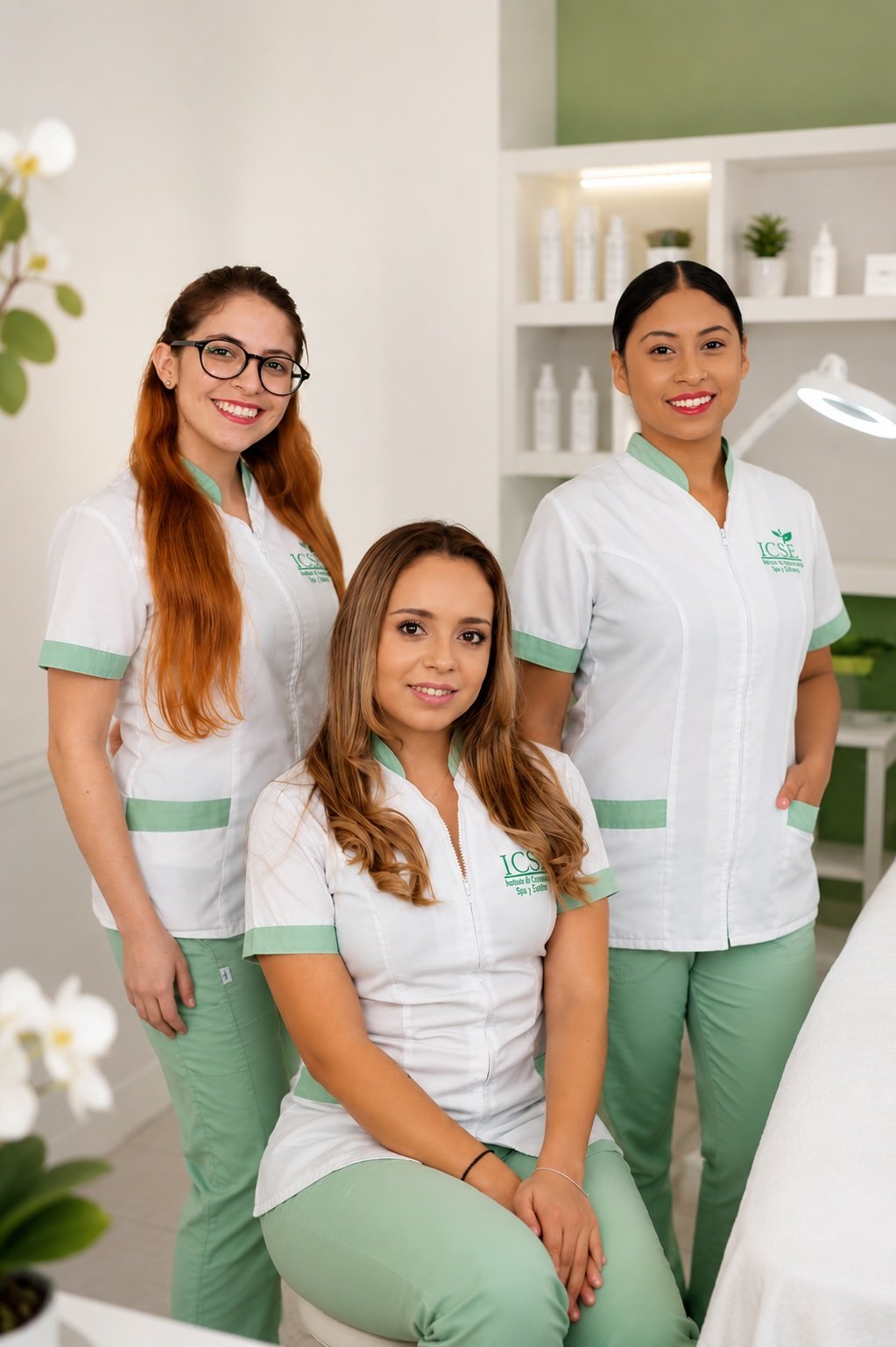 Alumnas ICSE Terapeuta Spa en práctica profesional