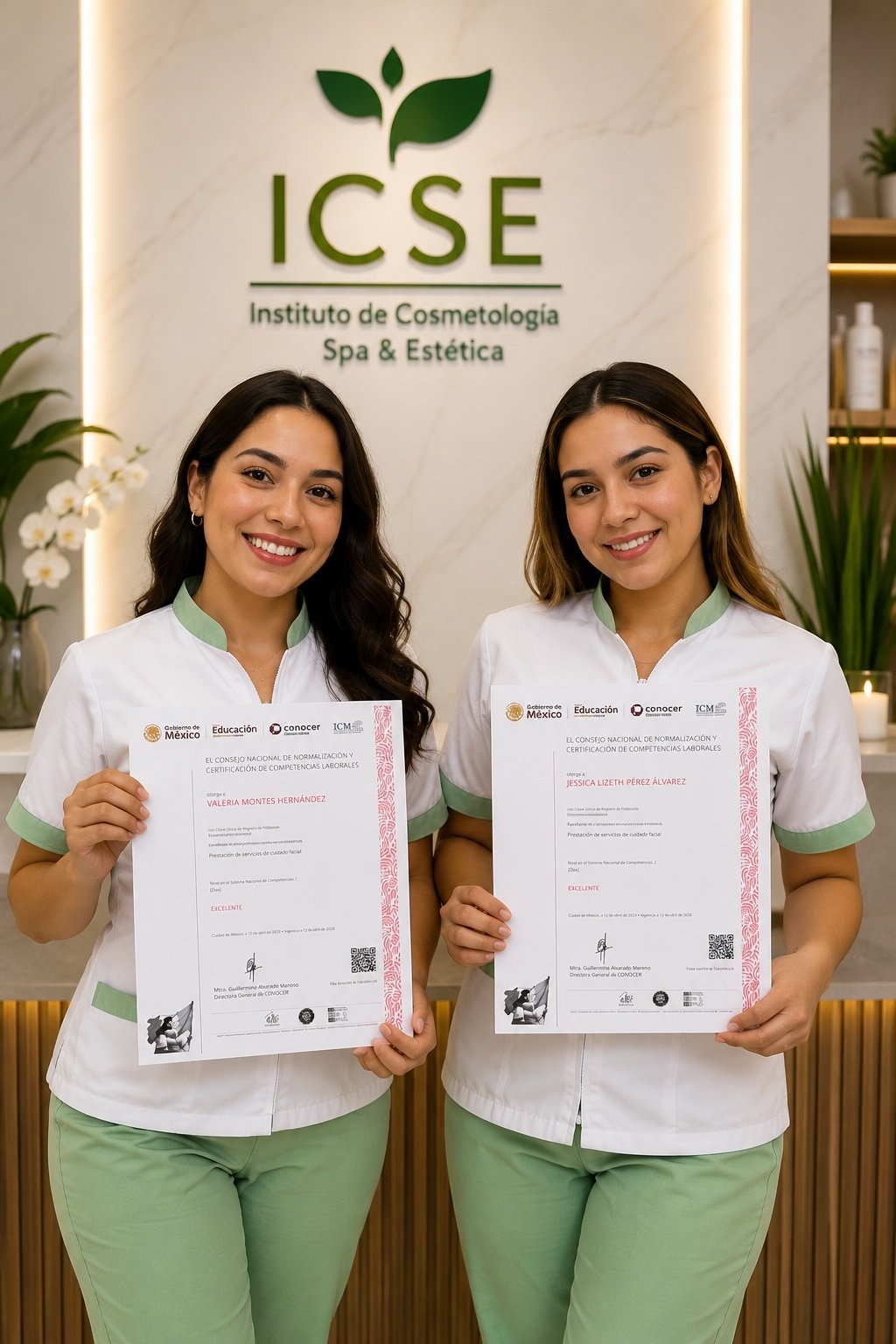 Diplomas y certificaciones ICSE Cosmetología Facial